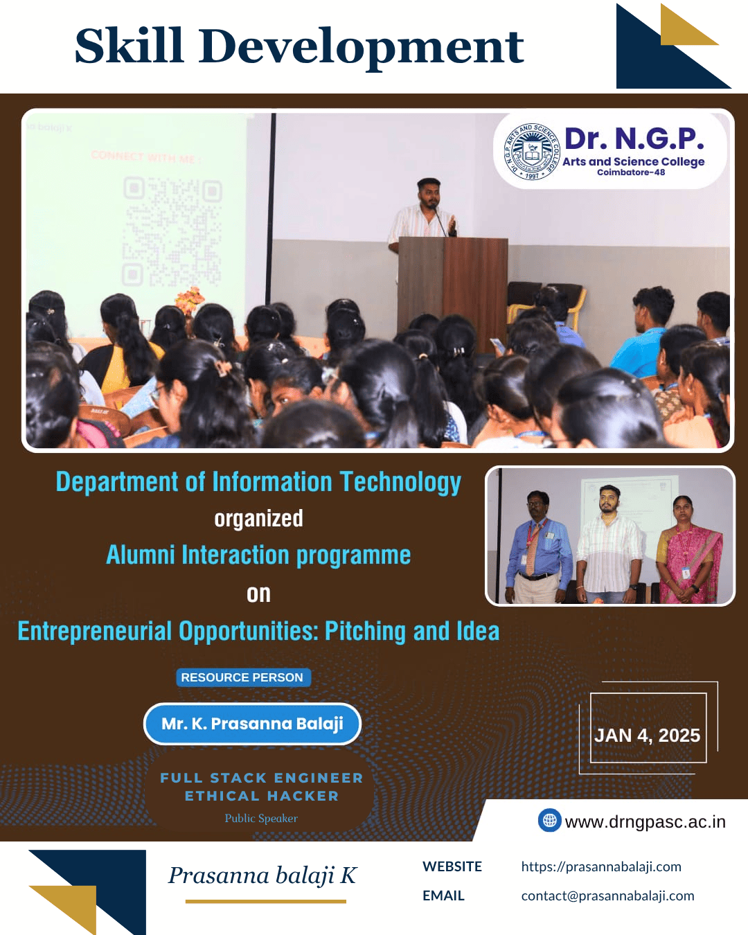 Skill development program at NGPASC